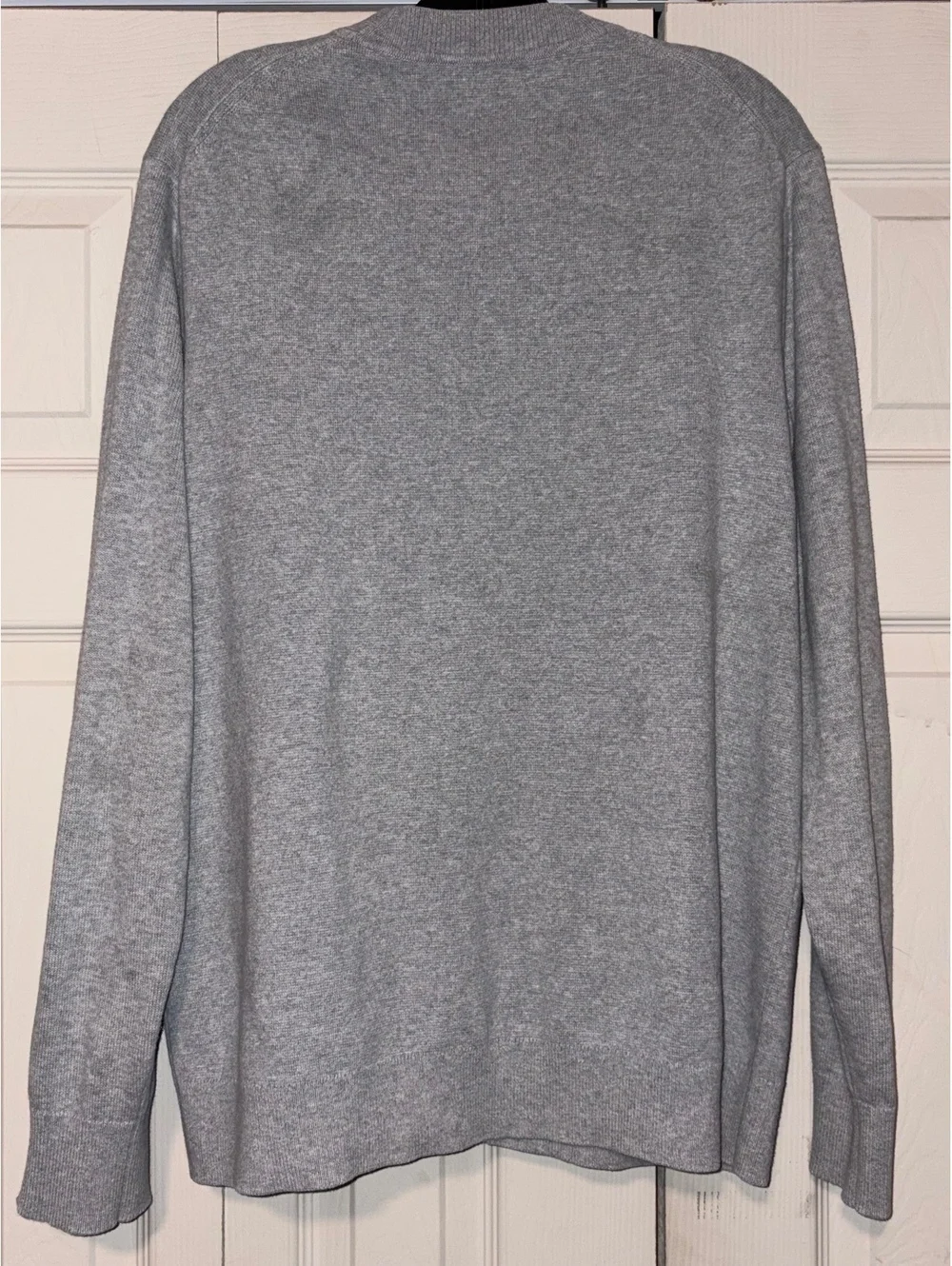 Banana Republic Men’s XL Gray Cardigan 100% Cotton V Neck Button Front Old Money